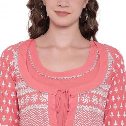 Women's Cotton Layered & Tiered Kurta